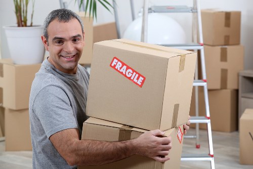Removal van and moving boxes for a Kennington home move