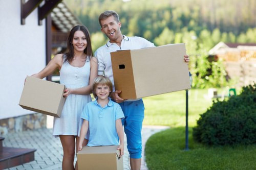 Careful handling of office equipment during a local move