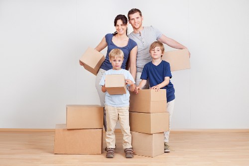 Packed household items ready for a Kennington move
