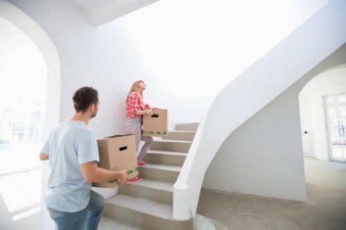 Business furniture being loaded for a local Kennington move