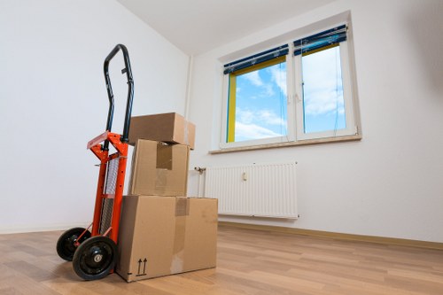 Unloading boxes and furniture at a new Kennington home