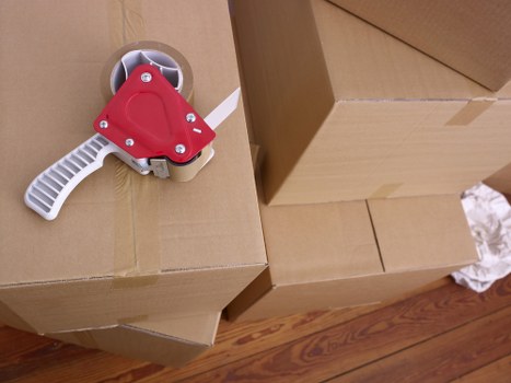 Prepared moving boxes and essentials checklist for a local Kennington move