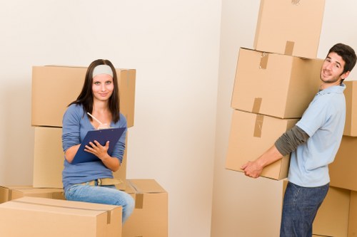 Unpacking household items in a Kennington property